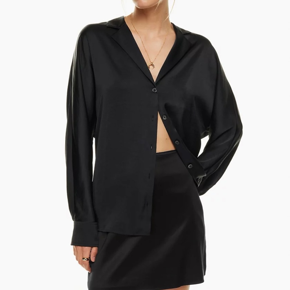 NWT Aritzia Wilfred Freeform Shirt, Black, Size Small